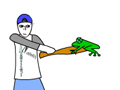 Frog batting ითამაშოთ ონლაინ